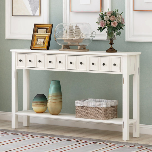 White Rustic Entryway Table If you're lucky enough to have some windows that shine a good